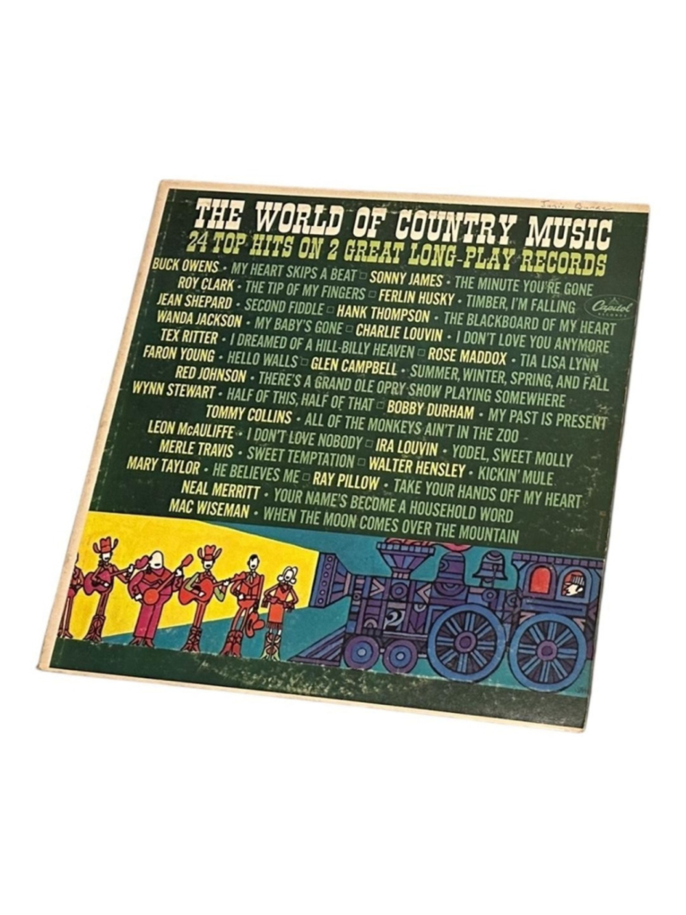 Vintage Various Artists World Of Country Music 12" Vinyl 2x LP Capitol Country